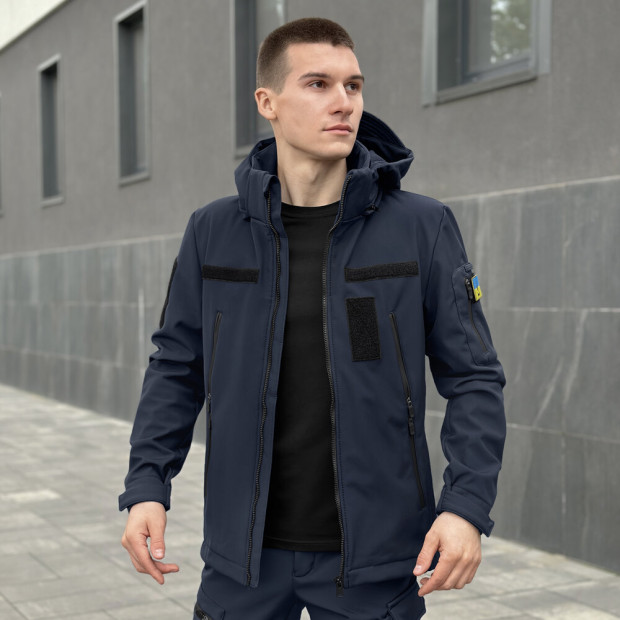 Куртка Pobedov Motive с липучками Нави - 1
