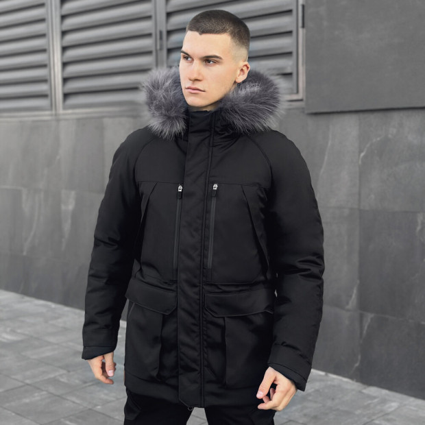 Парка Pobedov Seniora Udacha Gray Чорний, M - 1