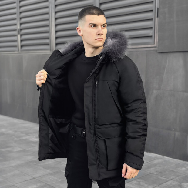 Парка Pobedov Seniora Udacha Gray Чорний, M - 3