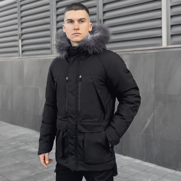 Парка Pobedov Seniora Udacha Gray Чорний, L - 