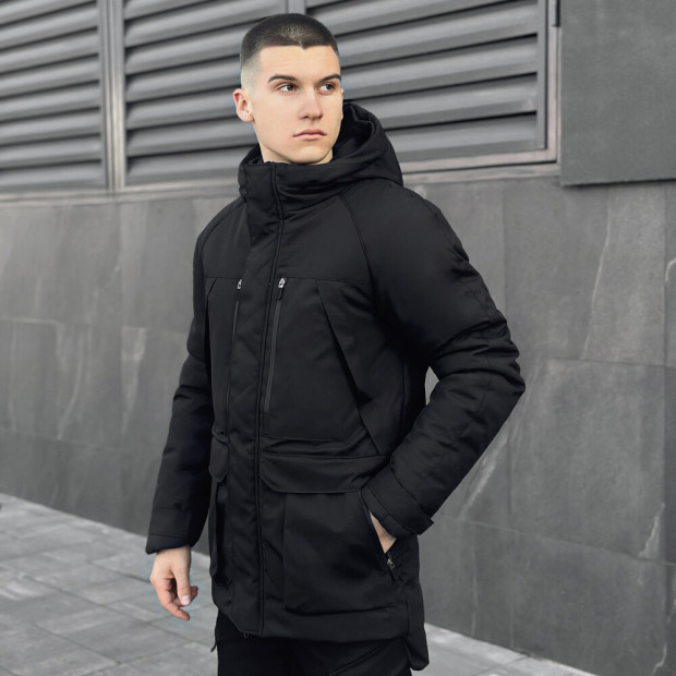 Парка Pobedov Seniora Udacha Gray Чорний, 2XL - 2