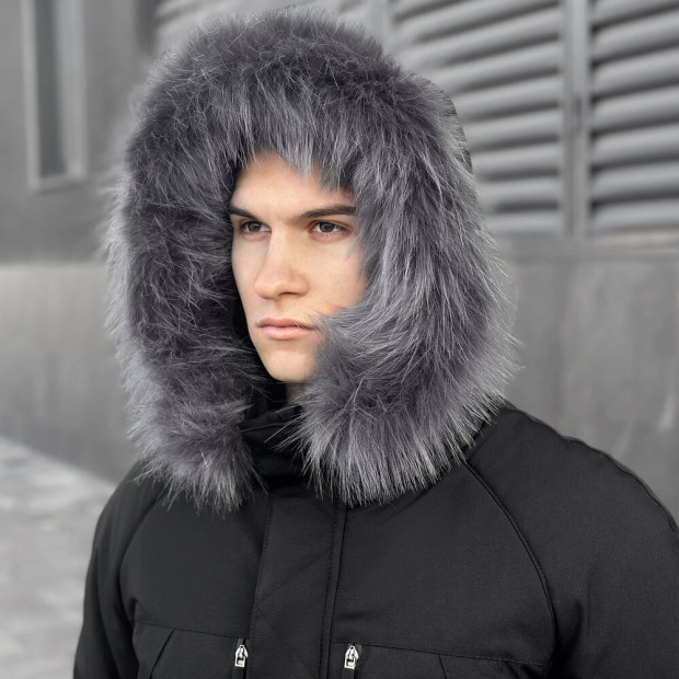 Парка Pobedov Seniora Udacha Gray Чорний, 2XL - 4