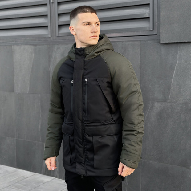Парка Pobedov Seniora Udacha Gray Чорний-хакі, XL - 2