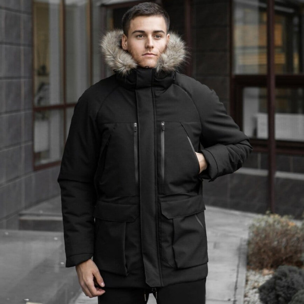 Парка Pobedov seniora udacha Чорний, 3XL - 