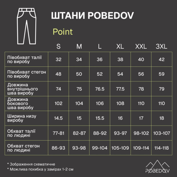 Штани Pobedov Point Хакі, S - 7
