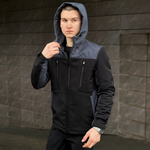 Куртка Pobedov Setup Чорно-сірий, 2XL - 4