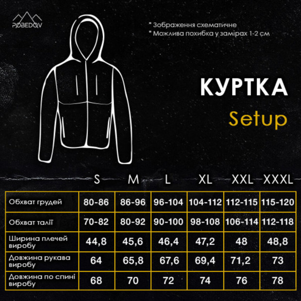 Куртка Pobedov Setup Чорно-сірий, 2XL - 9