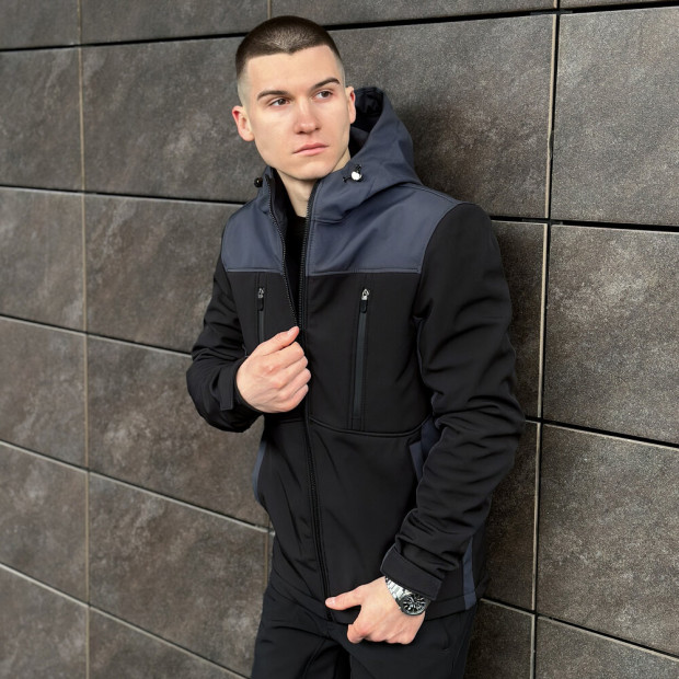 Куртка Pobedov Setup Чорно-сірий, XL - 3