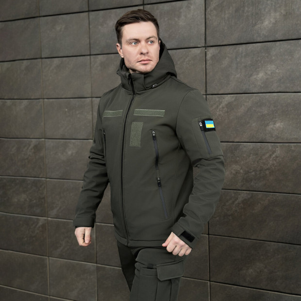 Куртка Pobedov Motive із липучками Хакі, 2XL - 