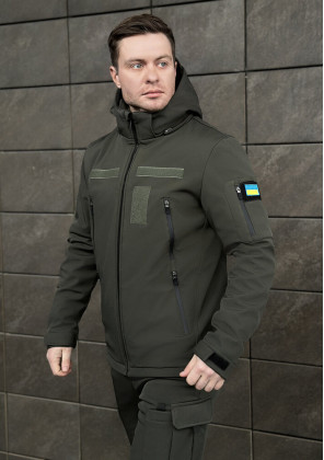 Куртка Pobedov Motive із липучками Хакі, S