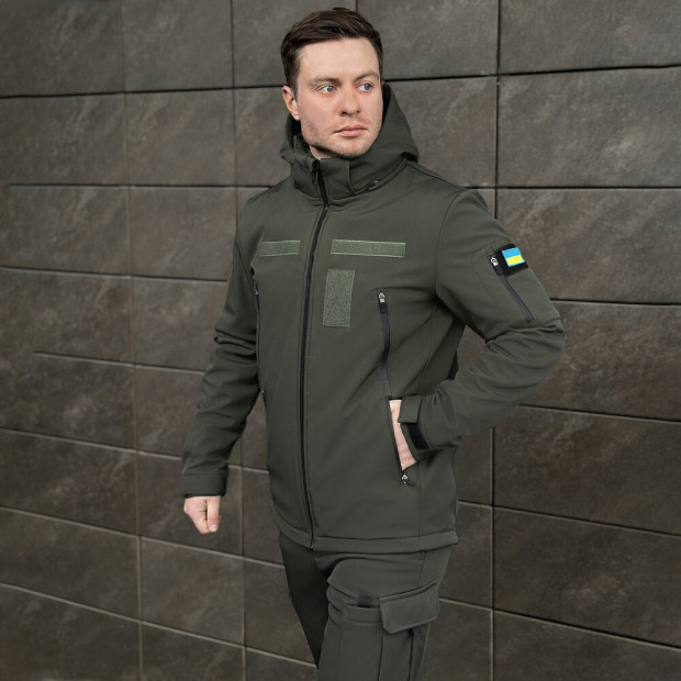 Куртка Pobedov Motive с липучками Хаки, S - 1
