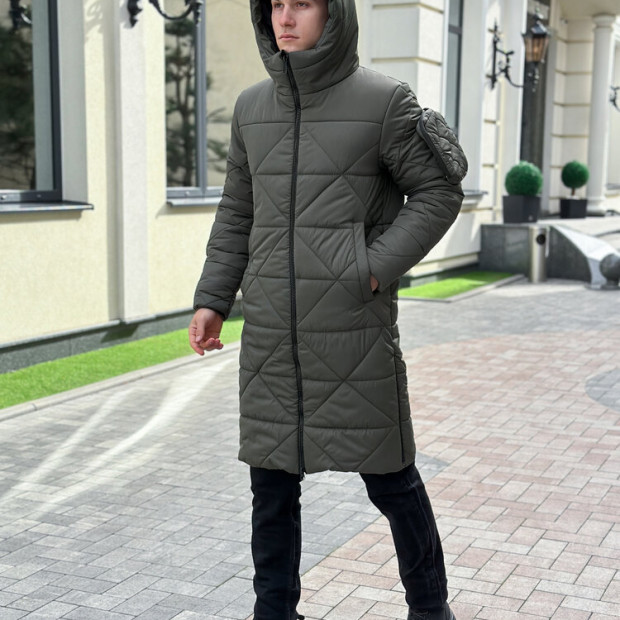 Куртка-пальто Pobedov Zmist Хакі, L - 3