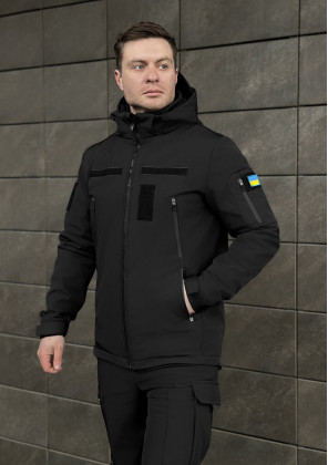 Куртка Pobedov Motive із липучками Чорний, 3XL