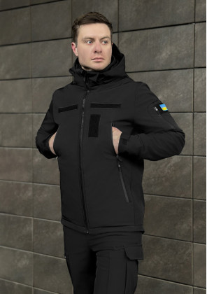 Куртка Pobedov Motive із липучками Чорний, S