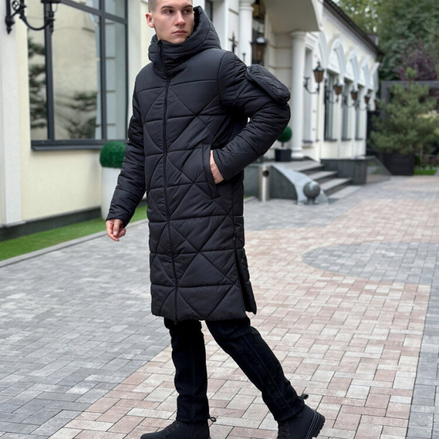 Куртка-пальто Pobedov Zmist Чорний, S - 2