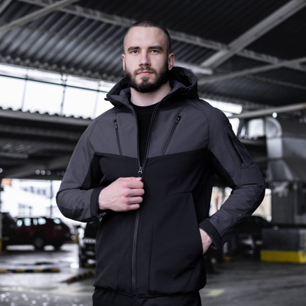 Куртка Pobedov Jacket Argument Сіро-чорний - 2