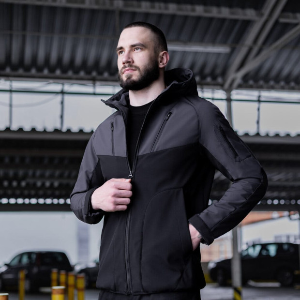 Куртка Pobedov Jacket Argument Сіро-чорний - 4