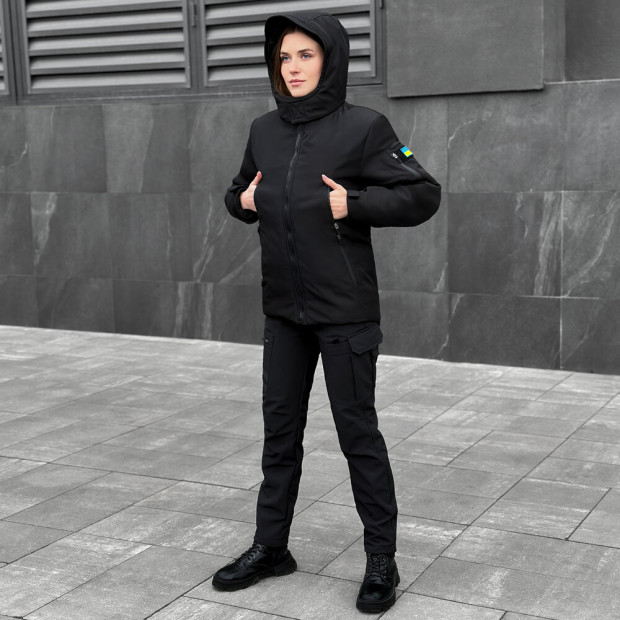 Куртка Pobedov Motive ЗИМА Жіноча Чорний, XL - 6