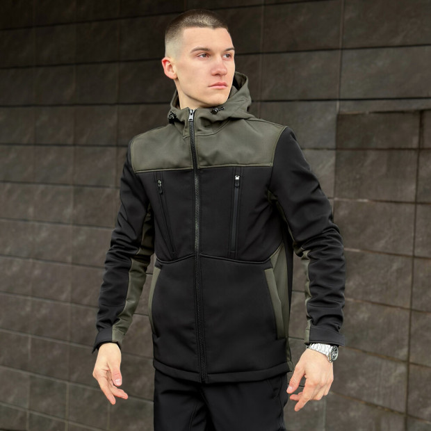 Куртка Pobedov Setup Чорний-хакі, S - 