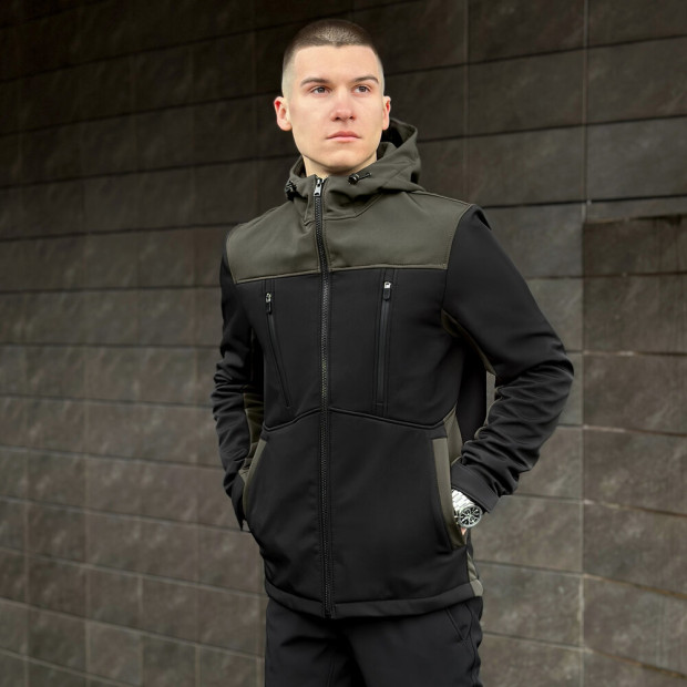 Куртка Pobedov Setup Чорний-хакі, S - 1