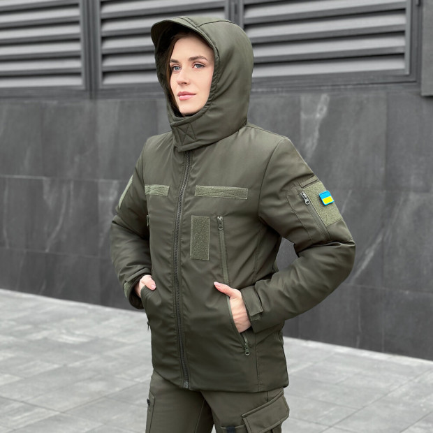 Куртка Pobedov Motive ЗИМА Жіноча Хакі, M - 5