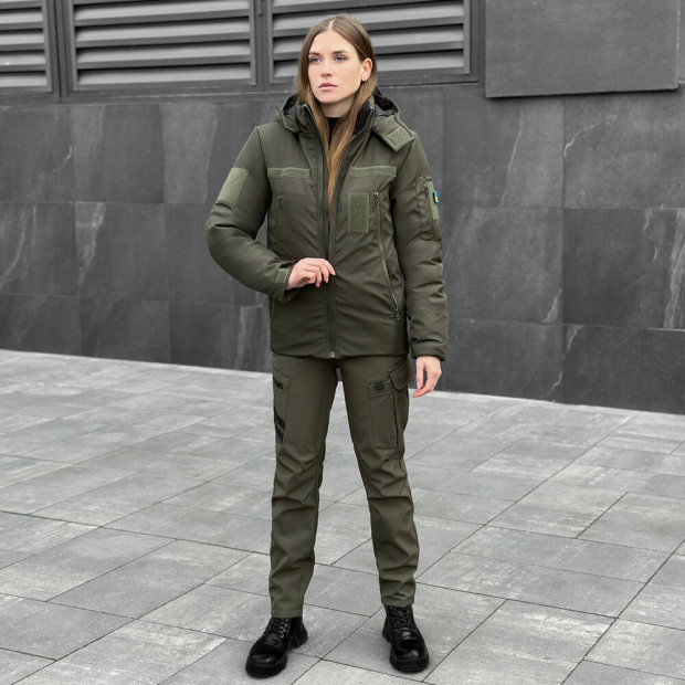 Куртка Pobedov Motive ЗИМА Жіноча Хакі, 2XL - 7