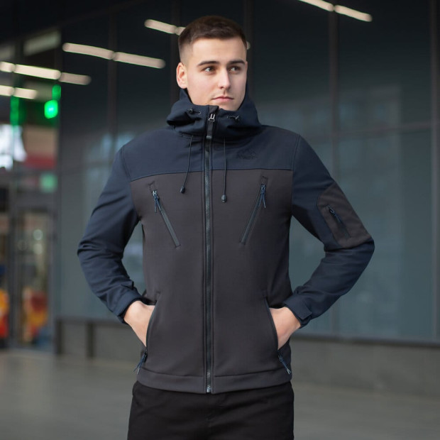 Куртка Pobedov Korol' Lev Черный, темно синий - 1