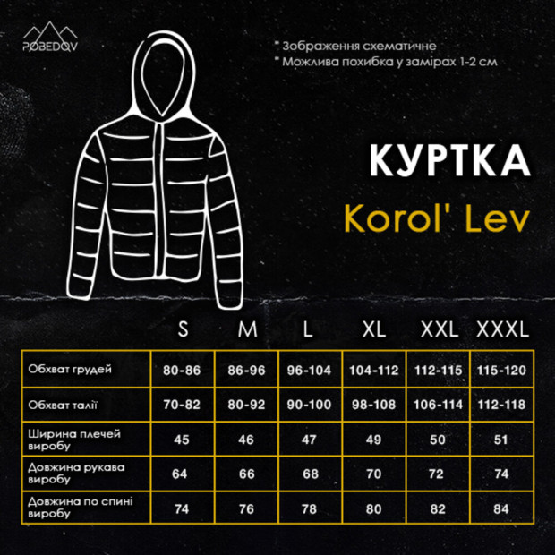 Куртка Pobedov Korol' Lev Чорний-темно синій - 6