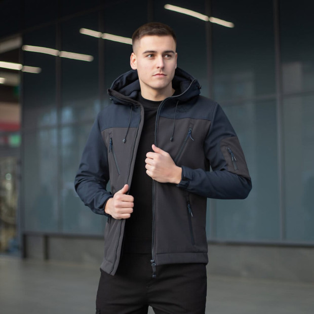 Куртка Pobedov Korol' Lev Чорний-темно синій - 2