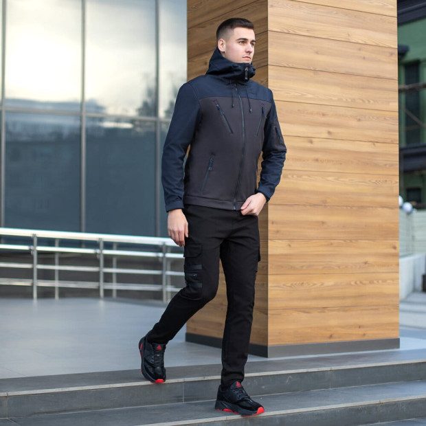Куртка Pobedov Korol' Lev Чорний-темно синій - 5