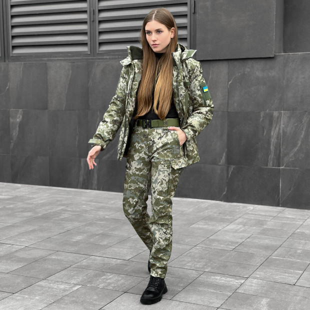 Куртка Pobedov Motive ЗИМА Жіноча Піксель, L - 5