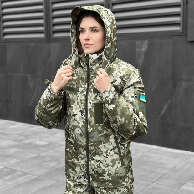 Куртка Pobedov Motive ЗИМА Жіноча Піксель, XL - 3