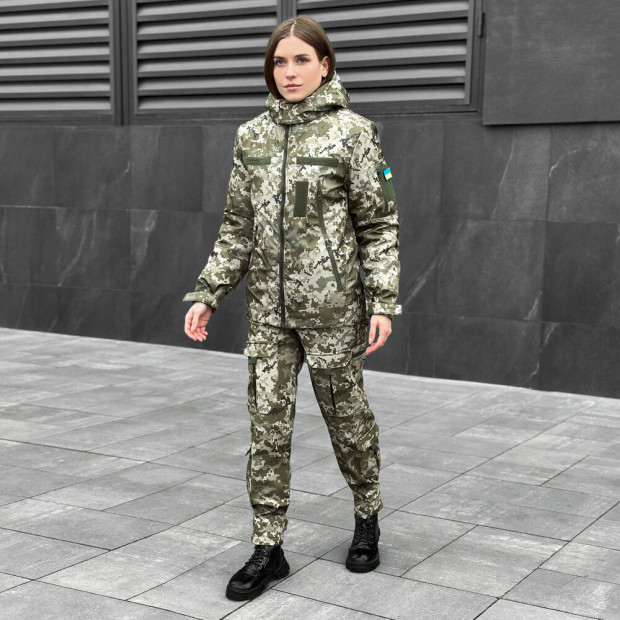 Куртка Pobedov Motive ЗИМА Жіноча Піксель, XL - 4