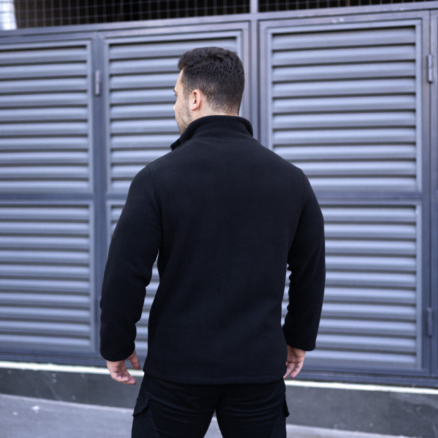 Толстовка флісова Pobedov Voin з липучками Чорний, 3XL - 4