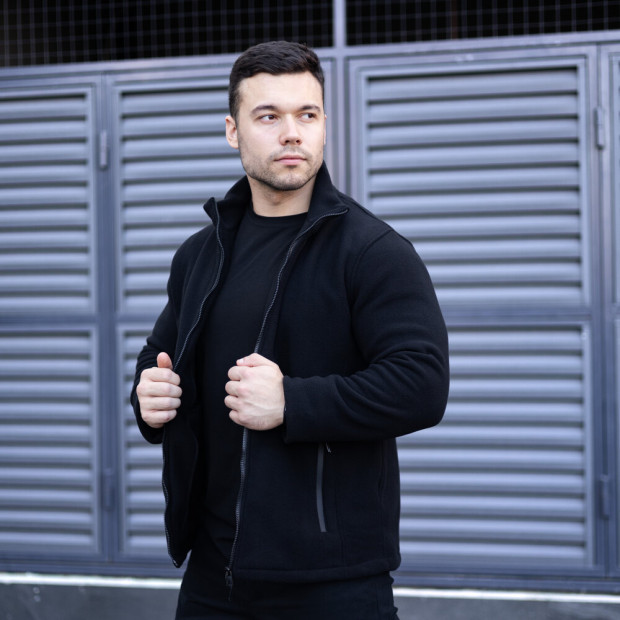 Толстовка флисовая Pobedov Voin Черный - 2