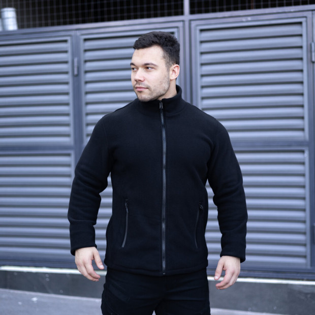 Толстовка флісова Pobedov Voin Чорний, 2XL - 