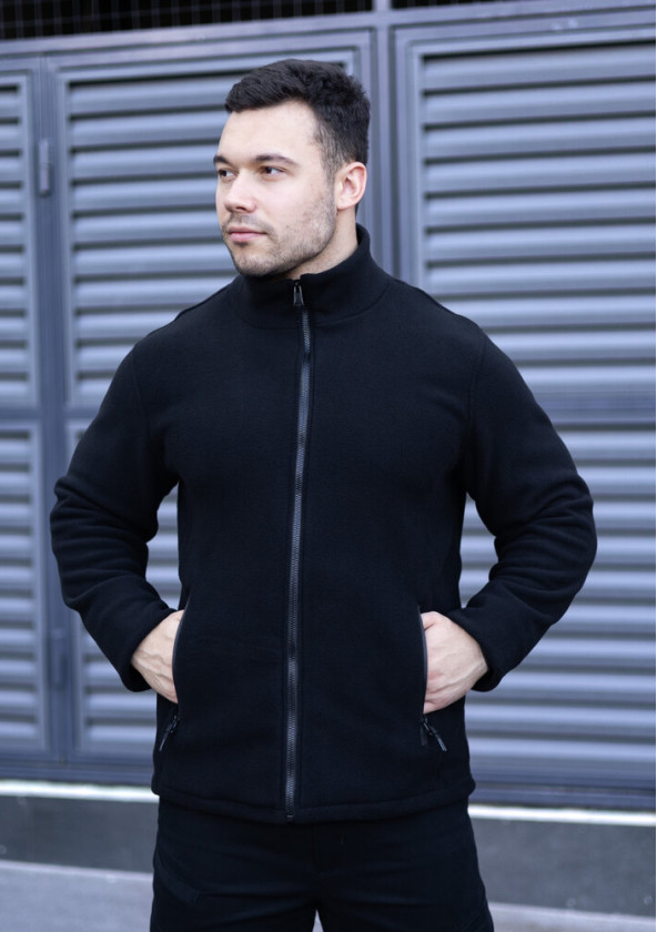 Толстовка флісова Pobedov Voin Чорний 2