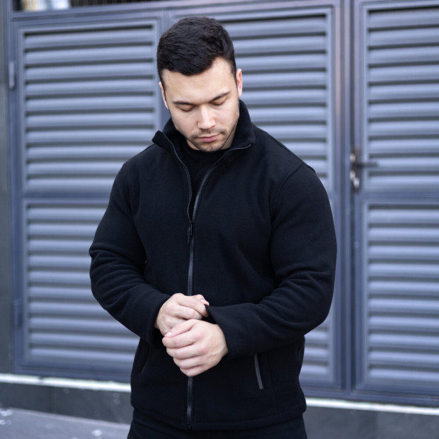 Толстовка флісова Pobedov Voin Чорний, 3XL - 4