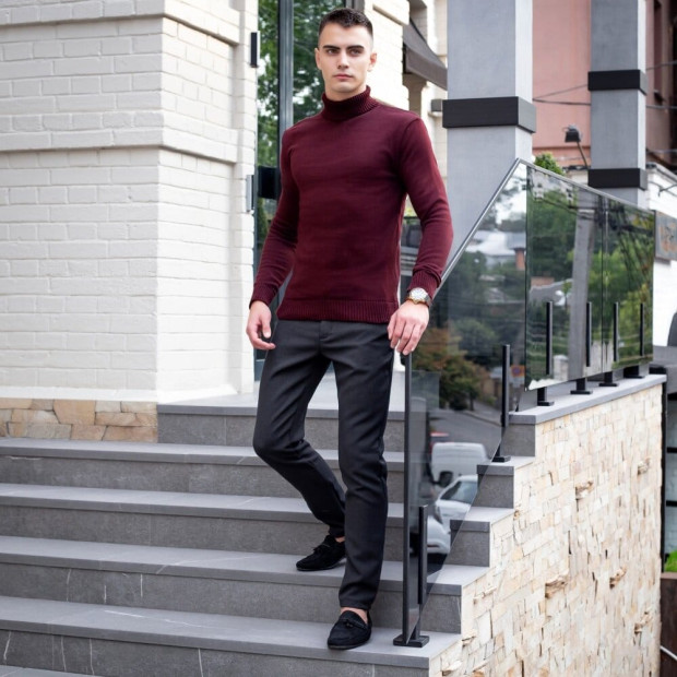 Светр Pobedov Axelrod Бордовий, L - 2