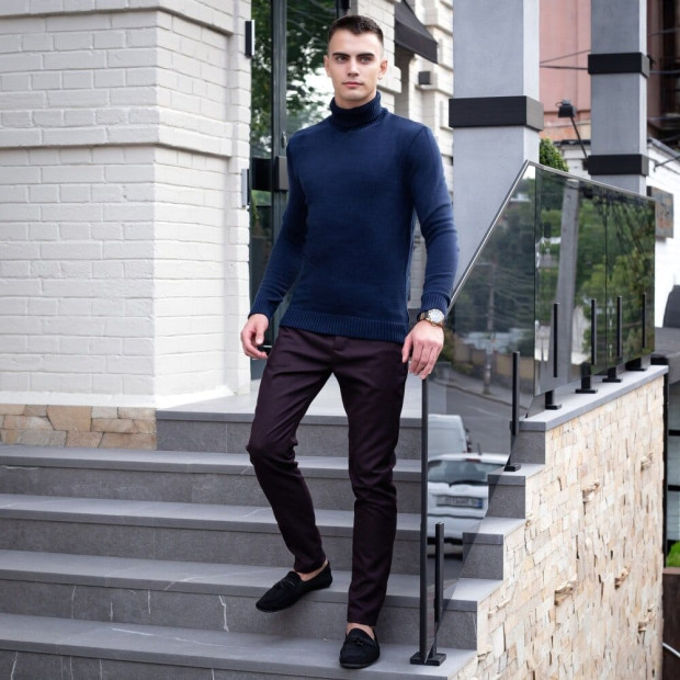 Светр Pobedov Axelrod Темно-синій - 2