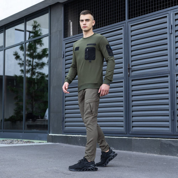 Світшот Pobedov Tactical Хакі - 5