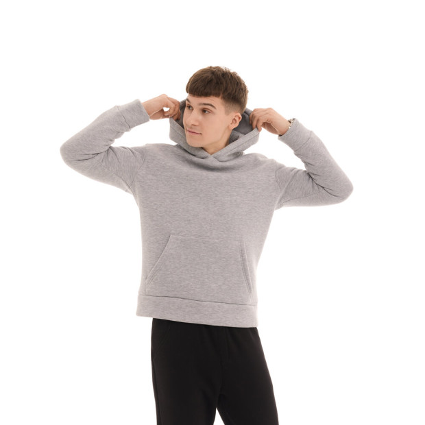 Худі Pobedov 008 ЗИМА Сірий меланж, 2XL - 1