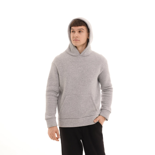 Худі Pobedov 008 ЗИМА Сірий меланж, 2XL - 2