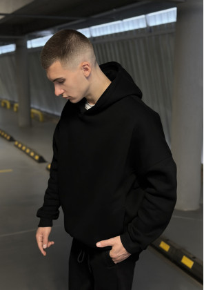 Худі oversize Pobedov Urbanist Чорний, Універсальний