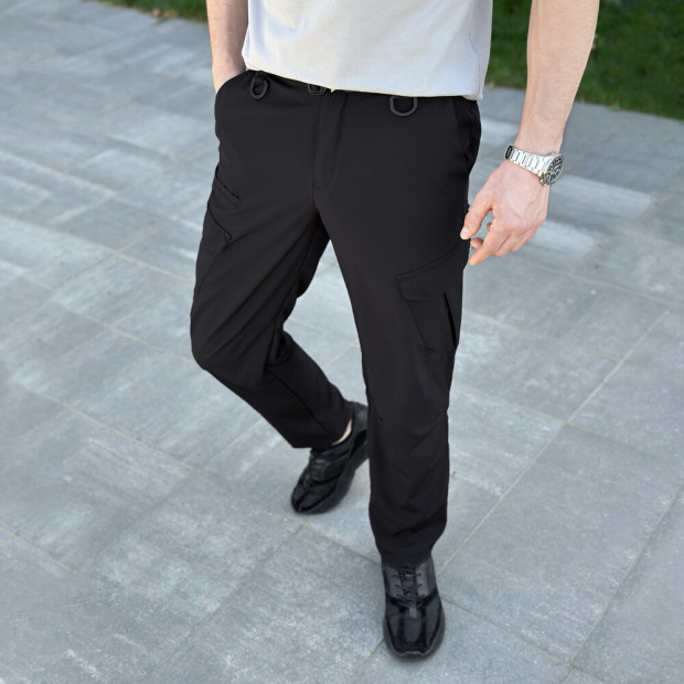 Штани-карго Pobedov Tactical Soft Чорний, 3XL - 4
