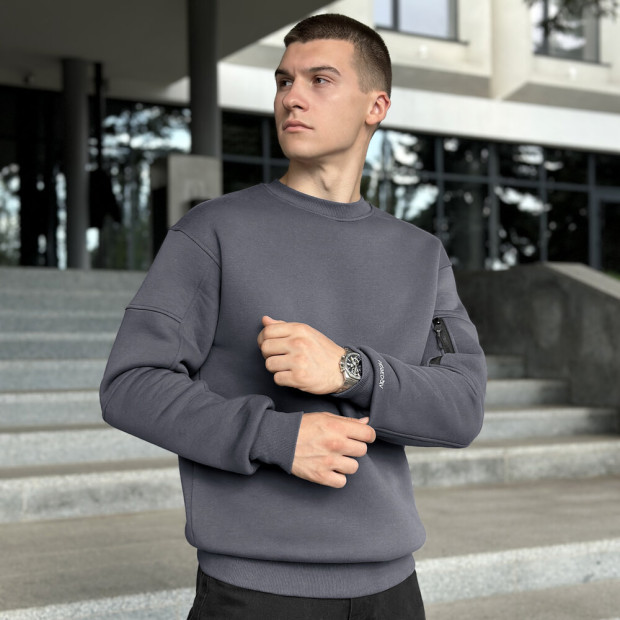 Свитшот Pobedov Apex Темно-серый - 2