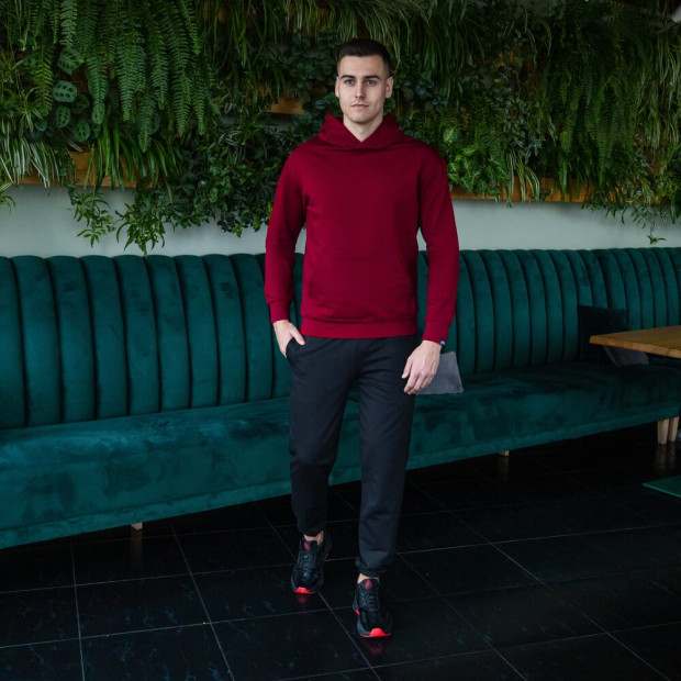 Худі Pobedov 97 Бордовий - 2