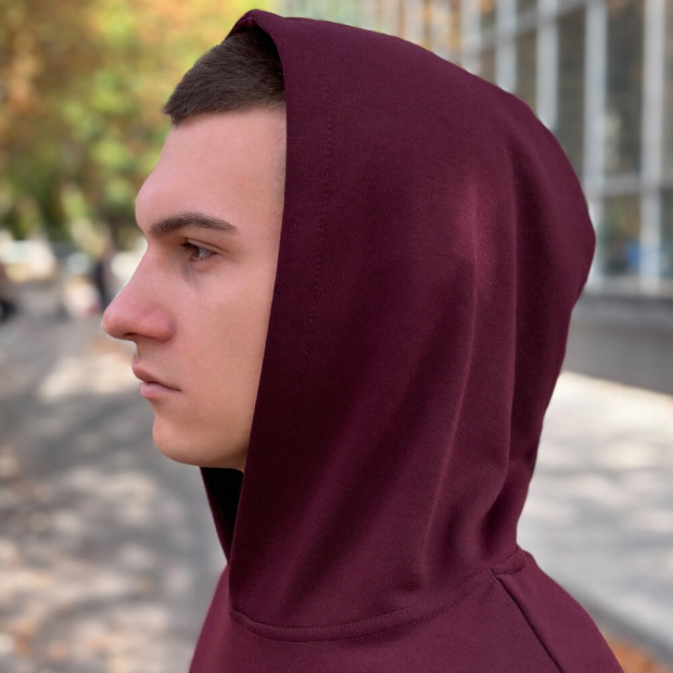 Худі Pobedov 001 (тринитка) Бордовий, XL - 3