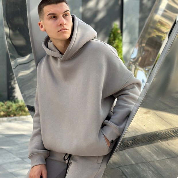 Худі oversize Pobedov Urbanist Сталевий, Універсальний - 1