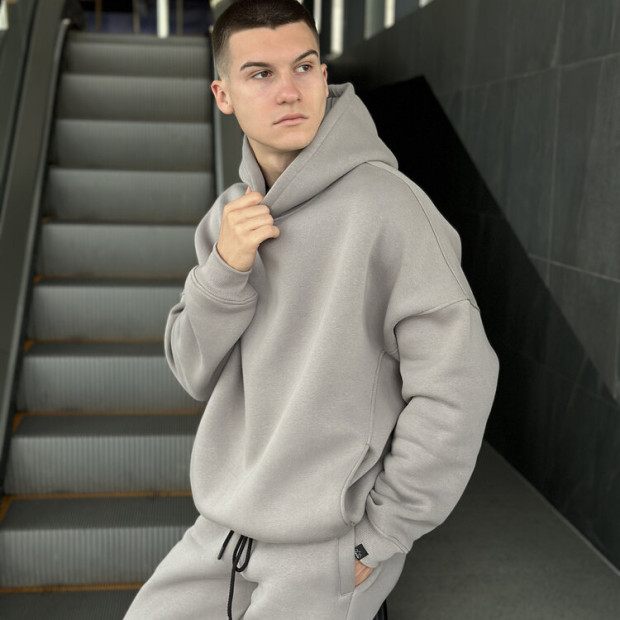 Худі oversize Pobedov Urbanist Сталевий, Універсальний - 4